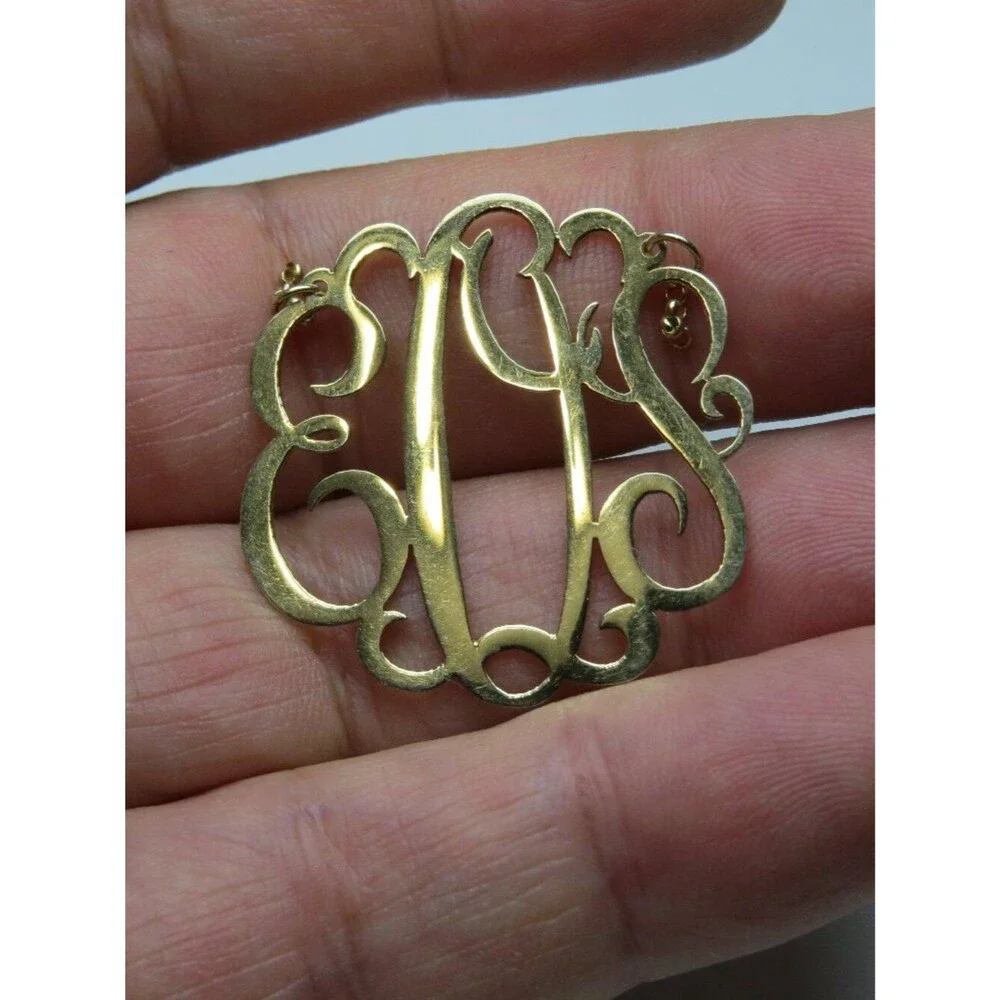 14k Initials E-Q-S Nameplate